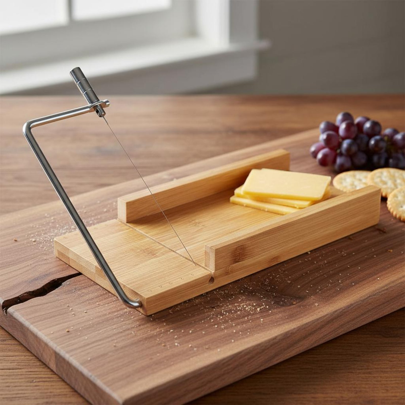 Bamboo Cutting Board - Wire Cutter Board Cuts Smoothly and