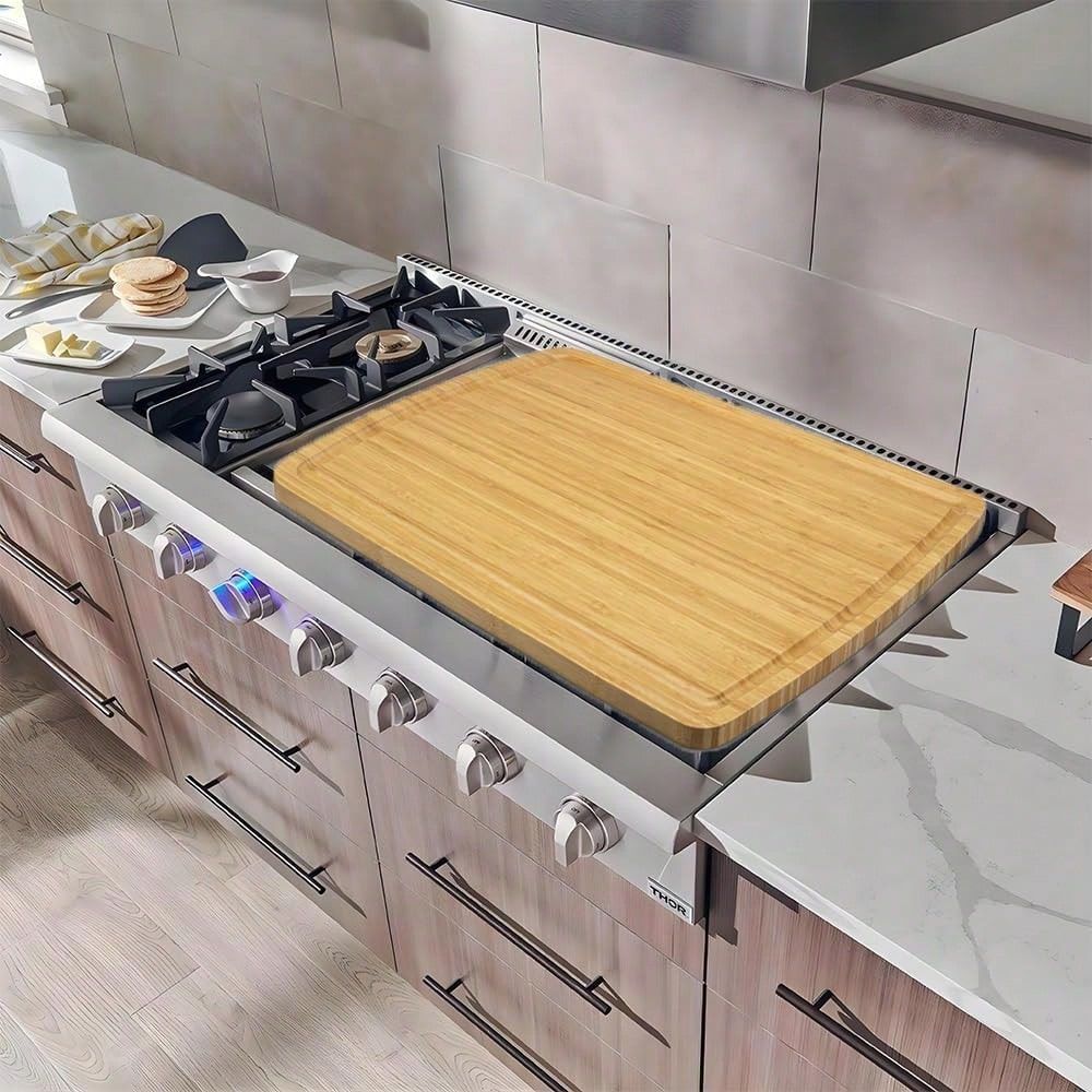 Bamboo Cutting Board - Top Cover Board, Noodle Board Stove