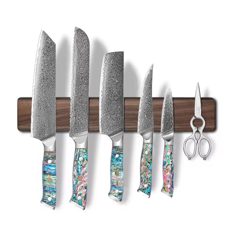 Walnut Wood Strong Magnetic Kn - Magnetic Knife Strip 评论和价格