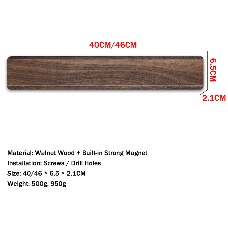 Walnut Wood Strong Magnetic Kn - Magnetic Knife Strip 评论和价格