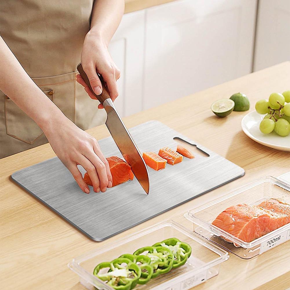 Thickened Stainless Steel Cutt - Bamboo Cutting Board 评论和价格