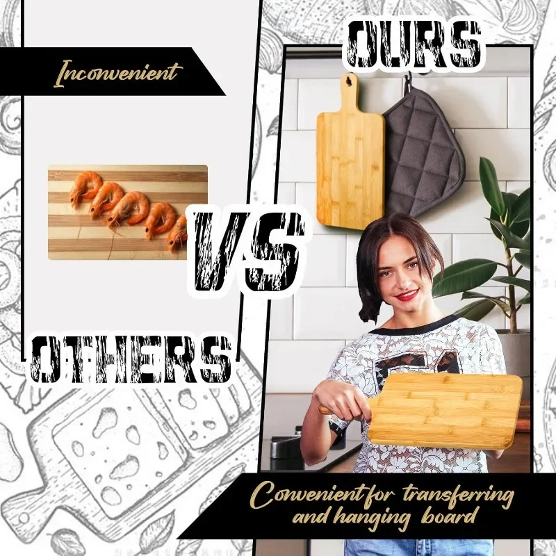Bamboo Cutting Board with Hand - Bamboo Cutting Board 评论和价格
