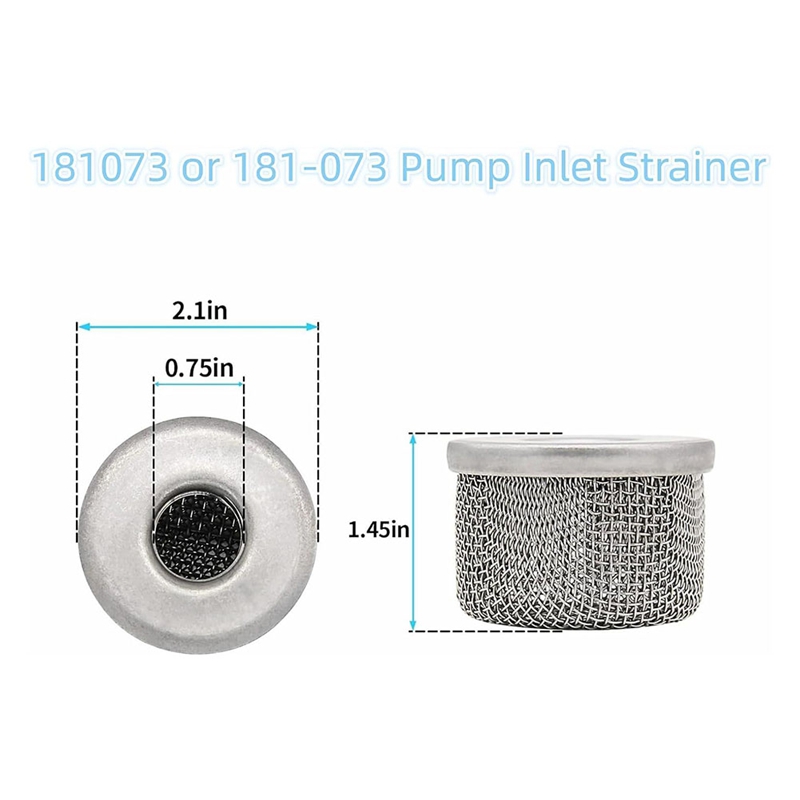 4Pcs 181073 or 181-073 Pump In - Stainless Steel Strainer 评论和价格