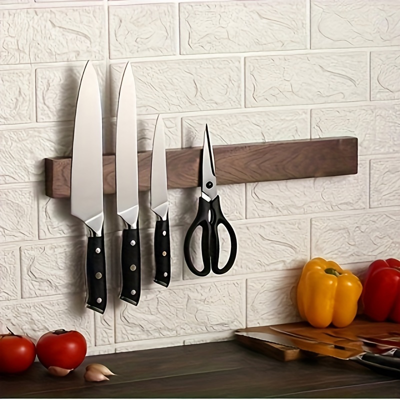 1pc, 16inch Walnut Magnetic Kn - Magnetic Knife Strip 评论和价格
