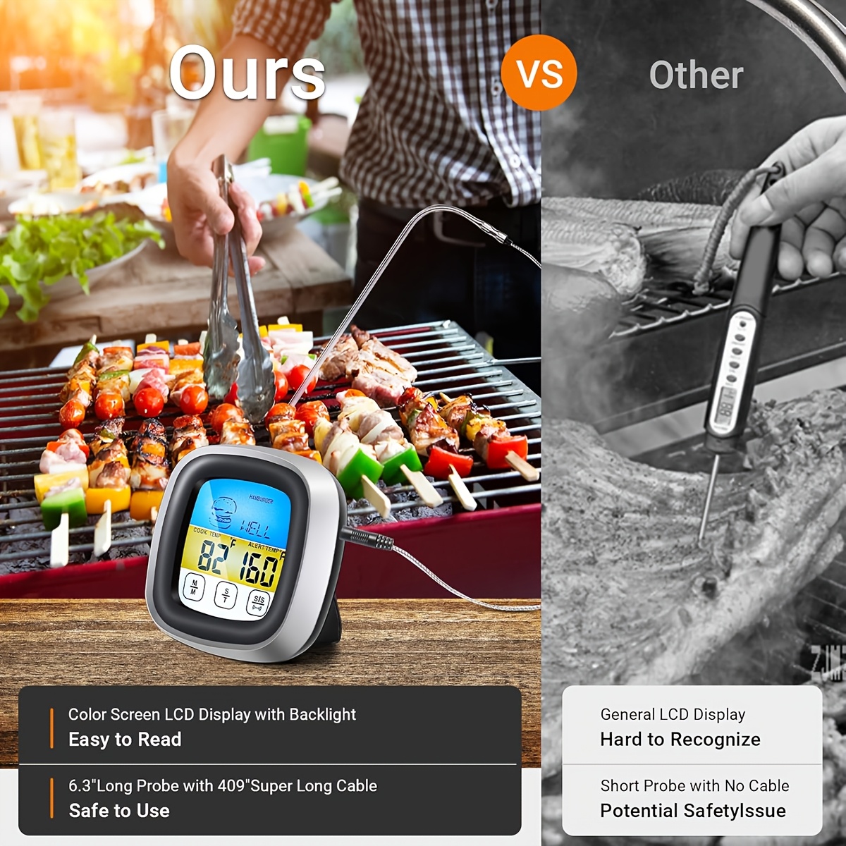 Digital Meat Thermometer BBQ T - Kitchen Timer Digital 评论和价格