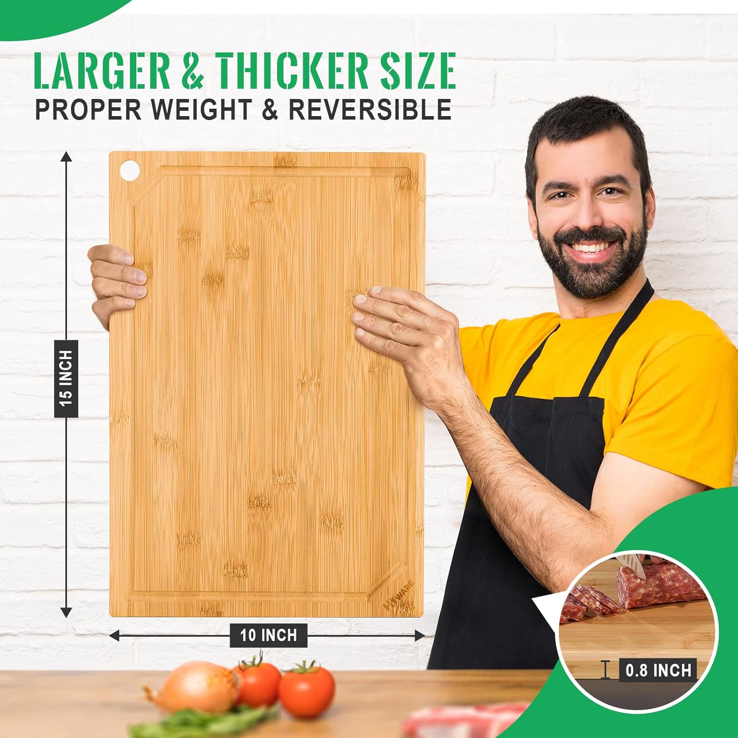 Bamboo Cutting Board for Kitch - Bamboo Cutting Board 评论和价格