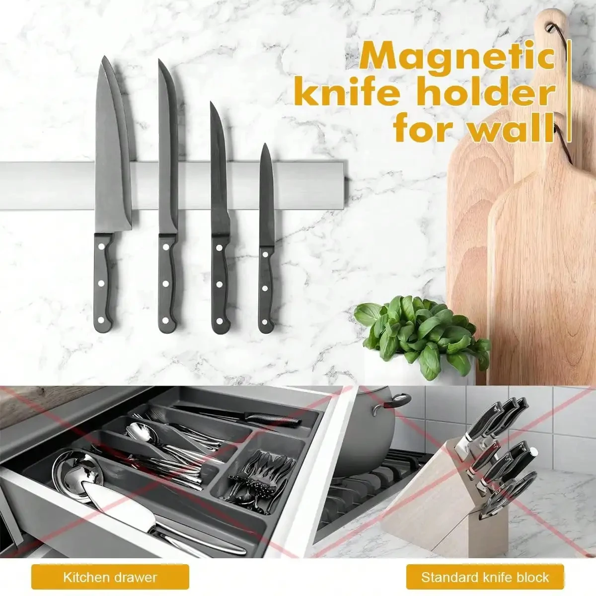 Leeseph Magnetic Knife Holder  - Magnetic Knife Strip 评论和价格